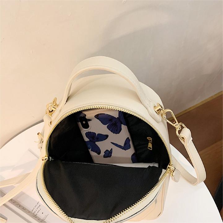 Immagine prodotto Only-Bags.Store Mini zaino a tre vie in pelle vegana, mini zaino in beige, borsa in pelle vegana