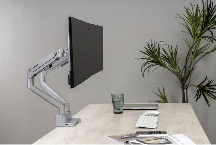 Produktbild SpeaKa Professional SP-MM-800 2fach Monitor-Tischhalterung 43,2cm (17/ ) - 81,3cm (32/ ) Integriert (Tisch, 32.01")