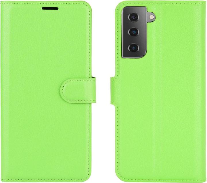Actual product image Cover-Discount Galaxy S21 - leather case cover green (Samsung Galaxy S21)