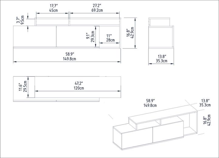 Actual product image Hanah Home Maia (149 x 35 x 42.5 cm)