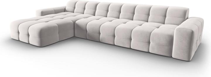 Actual product image Micadoni Velvet Left Corner Sofa, "Kendal", 5 Seats, 357x173x79Made in Europe (Corner sofa)