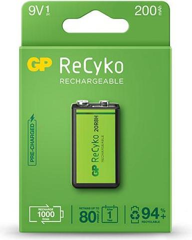 Image du produit GP Batteries B2152 Pile domestique Pile rechargeable Nickel-Metal Hydride (NiMH) (1 pcs, 6HR61, 200 mAh)