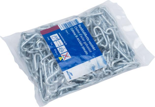 Image du produit Meister Chaîne en acier ronde Ø 3 mm, 5 m, 40 kg (5 m)