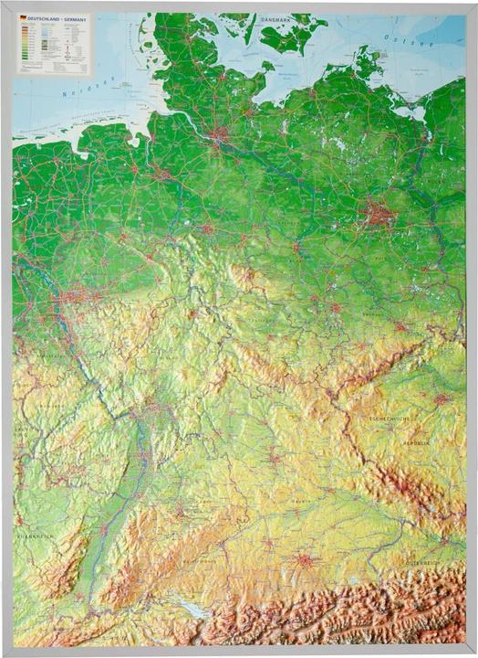 Image du produit Carte 3D en relief de l'Allemagne