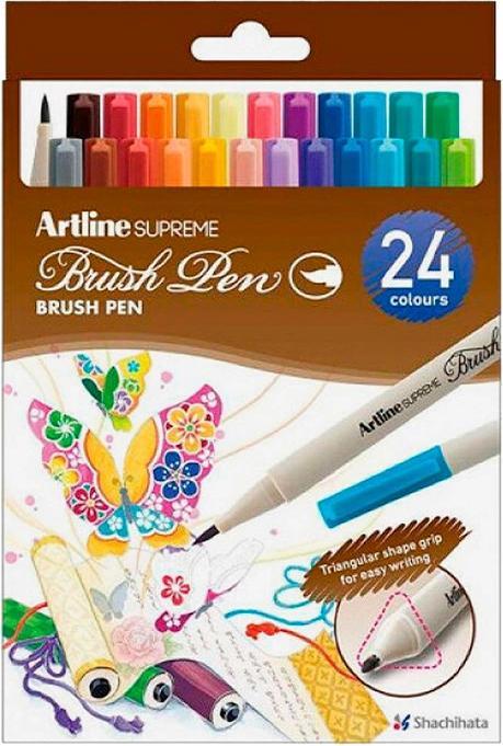Actual product image Artline Brush Pen Supreme (Sorted, 24 x)