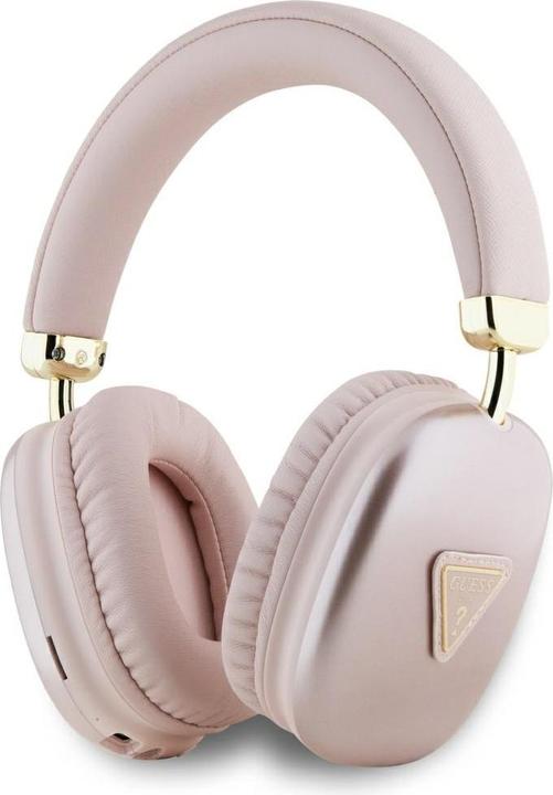 Produktbild Guess Wireless Bluetooth Headset Saffiano Triangle Logo Pink, GUBHK1SATSP, Universal (32 h, Kabellos)