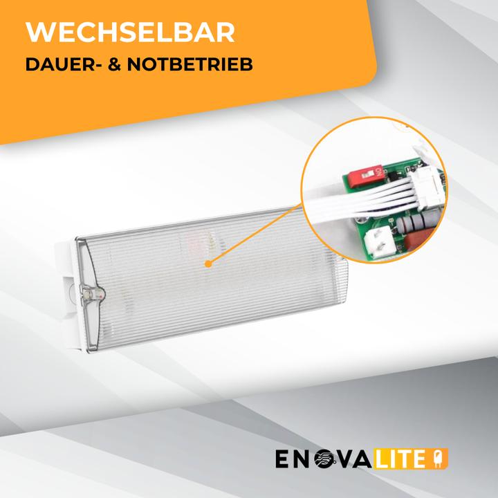 Actual product image Enovalite LED escape route light, 8 h emergency light