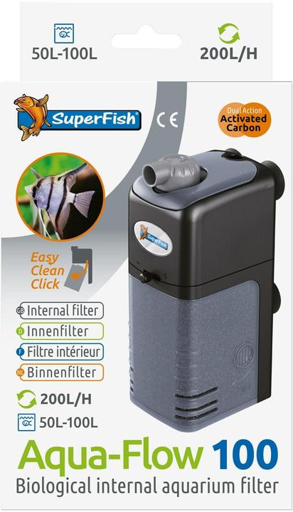 Produktbild SuperFish Aquaflow 100 Filter, Produkttyp: Innenfilter, Grundfarbe (100 l, Innenfilter, Salzwasser, Süsswasser)