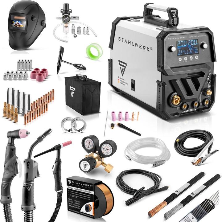 Produktbild Stahlwerk Kombi-Schweissgerät CTM-250 ST Digital 5-in-1 200 A Vollausstattung