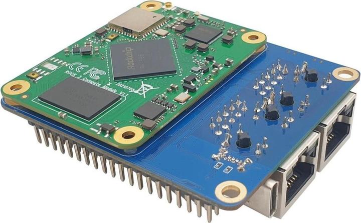 Actual product image Allnet Radxa CM3 Model A Rock3 RK3566 Compute module 8GB RAM /32GB EMMC, Wifi+BT, RM116-D8E32W2