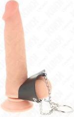 Produktbild Kink Penisring 4 cm Kette 7 cm Metall Mit Ledergurte (4 cm)