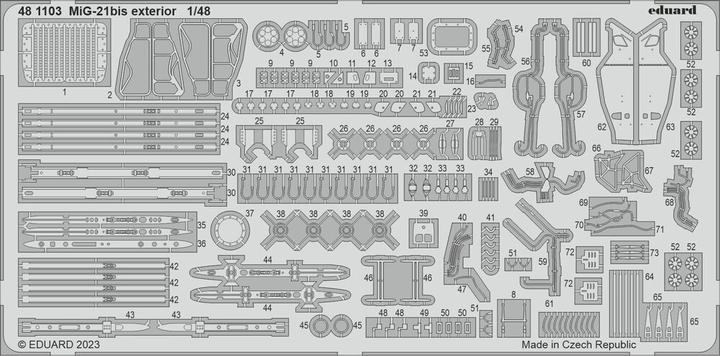 Actual product image Eduard MiG-21bis exterior