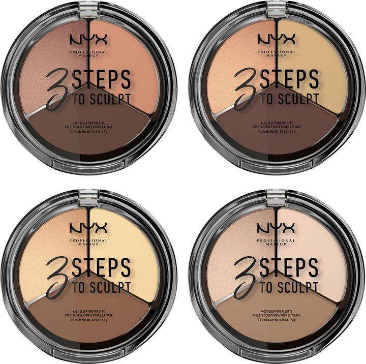 Immagine prodotto NYX Professional Make-Up 3 Steps to Sculpt - Face Sculpting Palette Fair (1 Fiera)