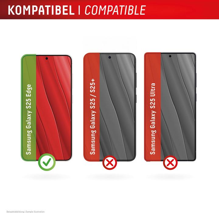 Produktbild Displex Premium Glass, Full Cover Panzerglas (1 Stück, Samsung Galaxy S25 Edge)