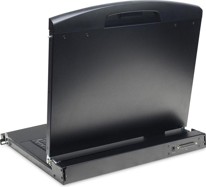 Produktbild Digitus Modulare HD LCD TFT Konsole, TR Tastatur mit 1 Port KVM, TR-Tastatur, RAL 9005 schwarz