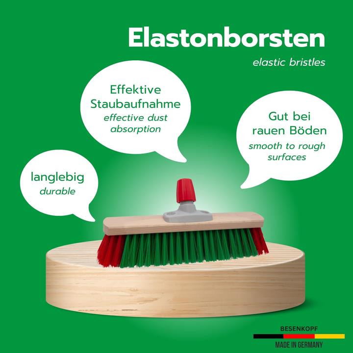 Produktbild Novaliv Gartenbesen Elaston 40 cm Besenkopf Elaston Borsten Ideal als Besen draussen Strassenbesen Har (1 Stk.)