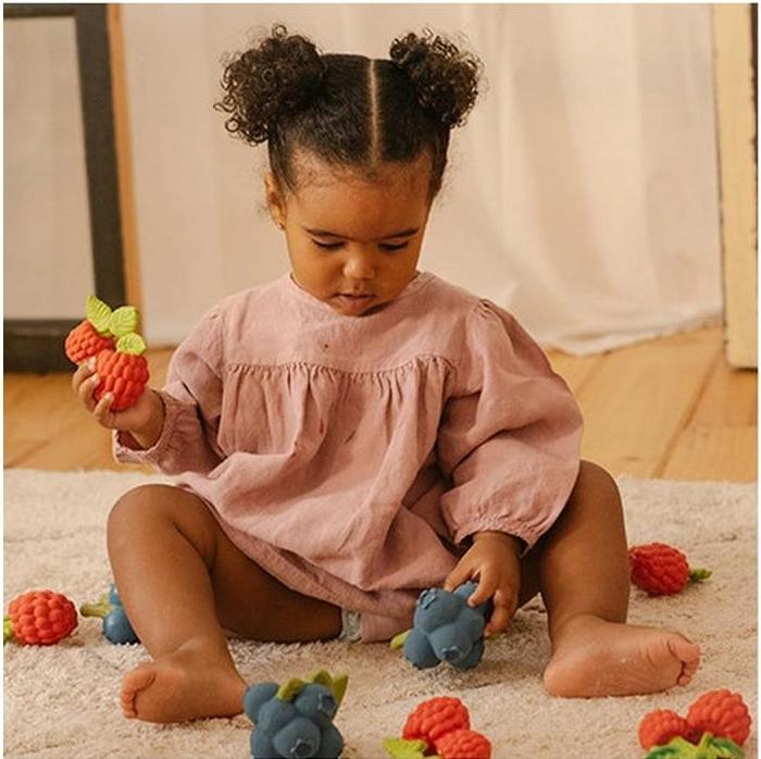 Actual product image Oli and Carol Valery the Raspberry Teething Ring