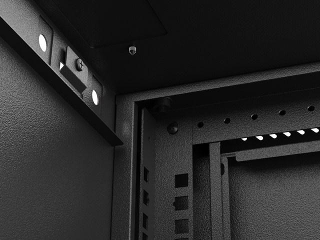 Image du produit Lanberg 19 6HE 540x350 schwarz Wandmontage Rackschrank mit Glastür (Flat Pack) (10.86 HE, Rack 19 pouces)