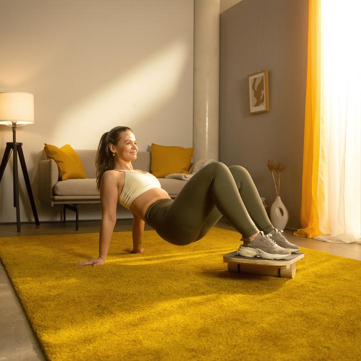 Image du produit Sportplus Balance Board en bois avec roulette