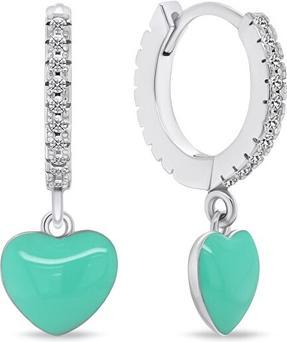 Brilio Silver - Romantic silver earrings Heart EA761WG