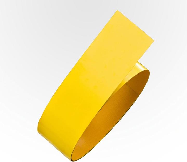 Produktbild Moravia Bodenmarkierungsband aus Flachstahl, Breite 75 mm, Rollenlänge 1,5 m, gelb (75 mm)