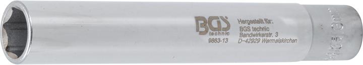 BGS Steeksleutelset zeskant, extra diep | aandrijving vierkant 10 mm (3/8") | 13 mm (13 mm)