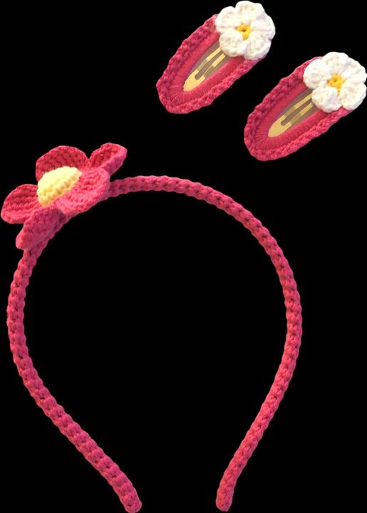 Immagine prodotto MyFriends Cerchietto e fermagli per capelli a forma di fiore rosa