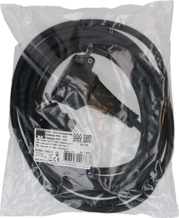 Immagine prodotto Max Hauri GDV-Verlängerung H07RN-F3G IP55 (5 m, Tipo 13)