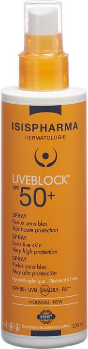 Immagine prodotto Isispharma UVEBLOCK SPRAY SPF50+ Spray (Spray solare, SPF 50+, 200 ml)
