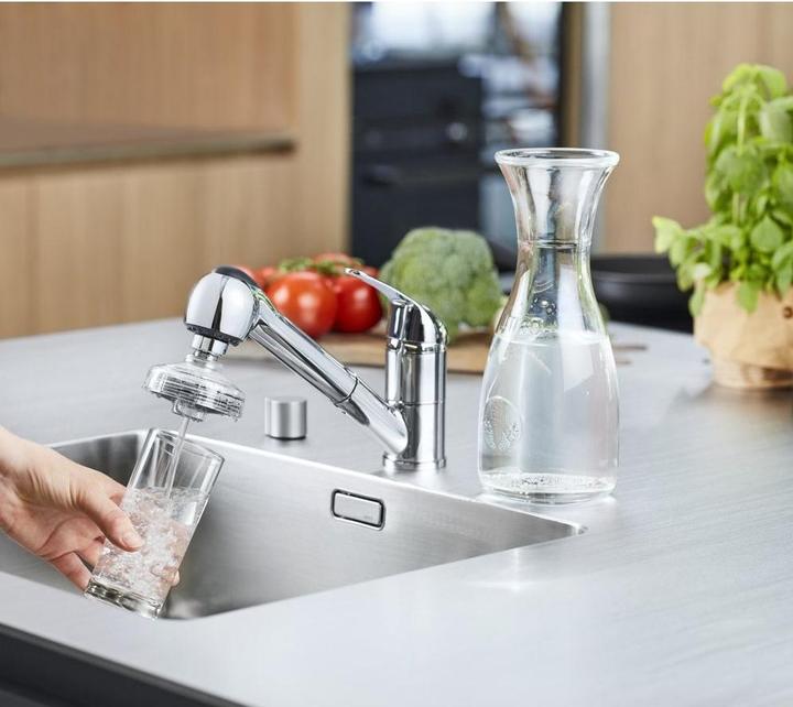 Actual product image DrinkPure Drinking water filter w. spray New Look, transparent/chrome