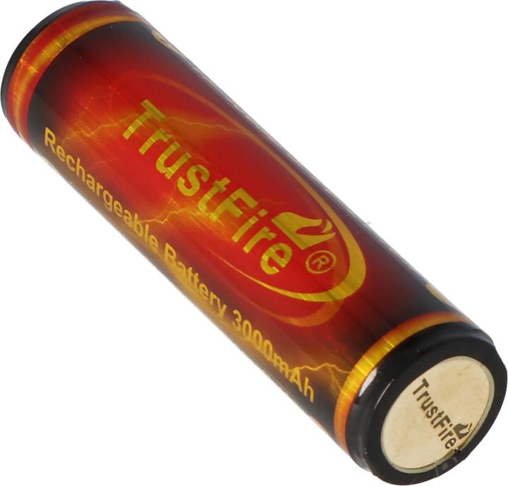 Actual product image Trustfire Akku 18650 3000mAh geschützt (Flame) (1 pcs., 18650, 3000 mAh)