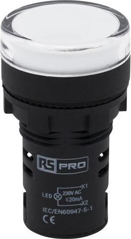 Produktbild Rs Pro Kontrollleuchtenanzeige LED weiß 230V