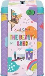 Actual product image Chit Chat Beauty Bank Money Tin with Eyeshadow Palette, Lip Gloss, and Nail Varnish