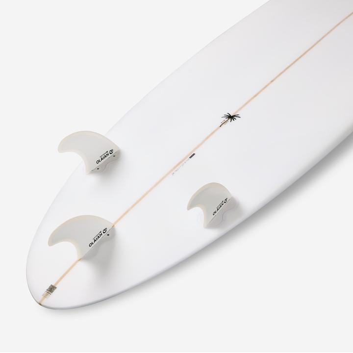 Image du produit Olaian Planche de surf hybride en résine 6'4 40L avec 3 ailerons - kaki (6'4")