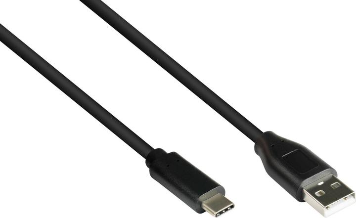 Produktbild Good Connections Anschlusskabel USB 2.0, USB-C™ Stecker an USB 2.0 A Stecker, CU, schwarz, 0,5m, ® (0.50 m, USB 2.0)