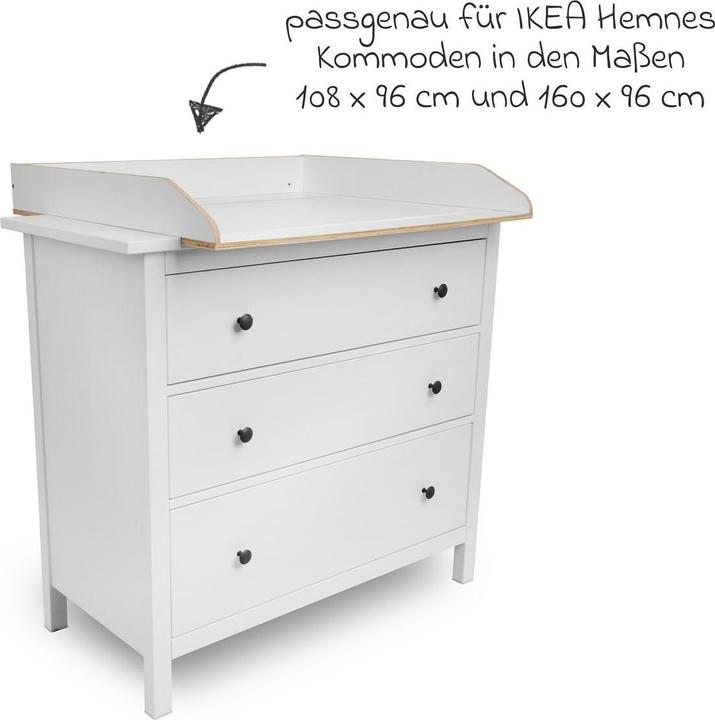Produktbild jonka Wickelkommoden Wickelaufsatz für IKEA Hemnes Kommoden -
