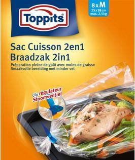 Actual product image Toppits Roasting and steaming bag 2-in-1 8 pieces (8 x)
