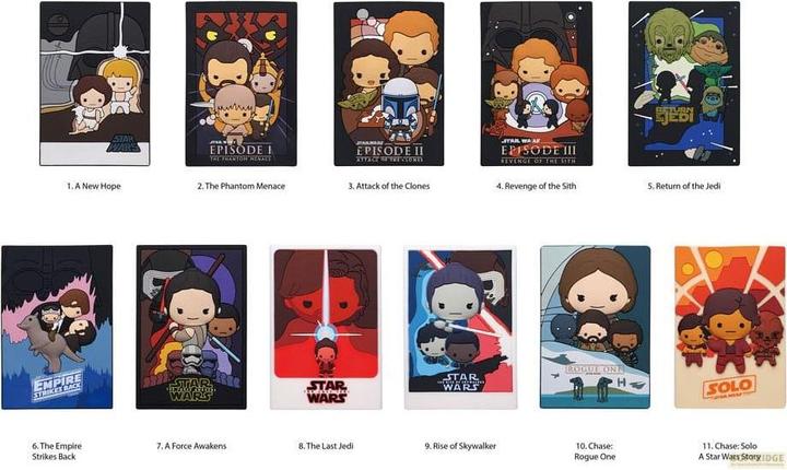 Monogram Int. Star Wars 3D PVC-Taschenanhänger Posters Series 7 Display (24)