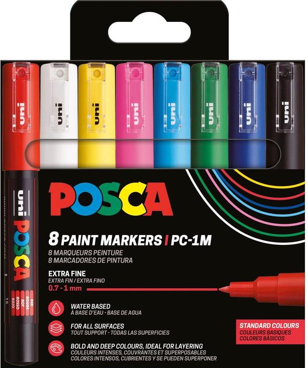 Produktbild Posca Marker UNI PC-1MC 8er Set (Mehrfarbig, 1 mm, 8 x)