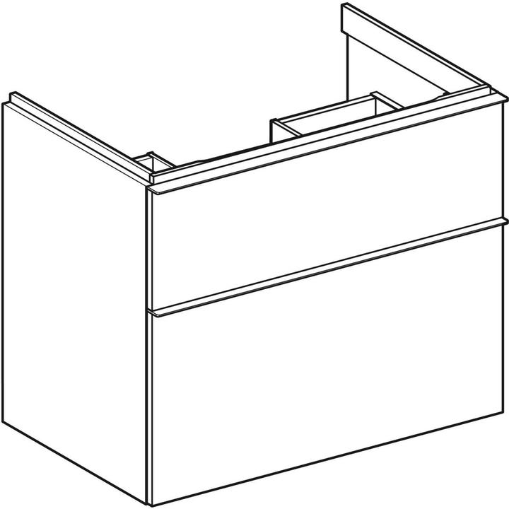 Actual product image Geberit iCon vanity unit for washbasin, 2 drawers, 74x61,5x47,6 cm, 502304 (74 x 47.5 x 61.5 cm)