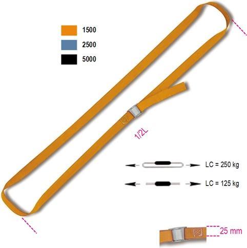 BETA Befestigungsgürtel mit Clearing, geschlossen, mit Polypropylen 250 kg 2,5 mmmmmm