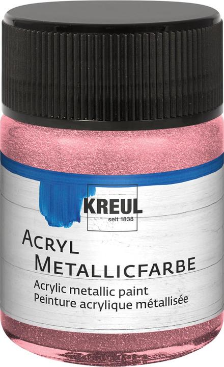 Produktbild Kreul Acryl Metallicfarbe, cremig deckend, 50 ml (Rosa, 50 ml)