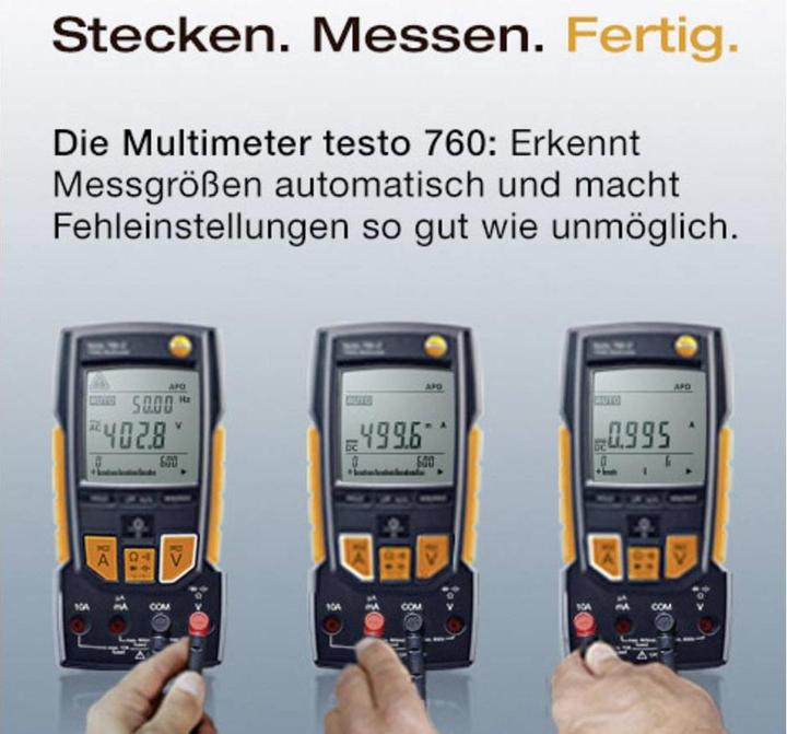 Image du produit Testo Multimètre manuel numérique 760-3 (CAT III 1000V, CAT IV 600V)