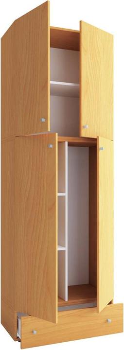 Produktbild VCM Holz Besen Putzschrank Lona mit Drehtüren Schublade (70 x 39 cm)