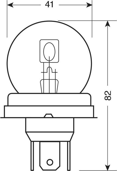 Produktbild AM R2 Bilux Lampe - 12V - 40/45W - 1stk (R2)