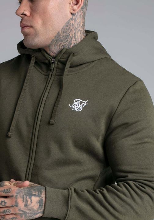 Immagine prodotto Siksilk Felpa con cappuccio Khaki Essential Zip Through Funnel Hoodie (XS)