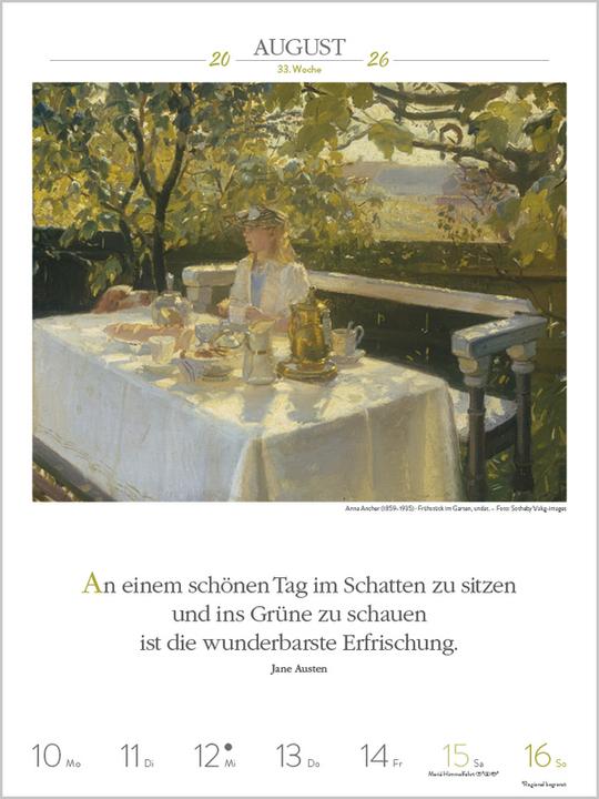 Produktbild Literaturkalender Kunst 2026 (24 x 32 cm, Deutsch)
