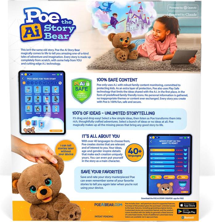 Produktbild Play I Poe - Interactive AI Bear (90255)