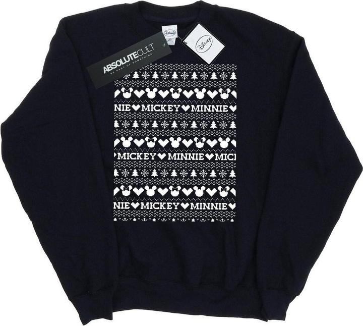 Disney Mickey And Minnie Christmas Fair Isle Sweatshirt (L)