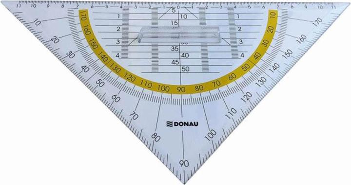 Donau Triangolo geometrico con manico 25 cm trasparente (25 cm)